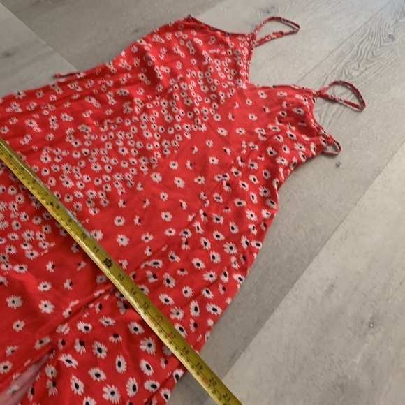 American Eagle red white floral midi‎ slip dress size s bohemian - Picture 9 of 9
